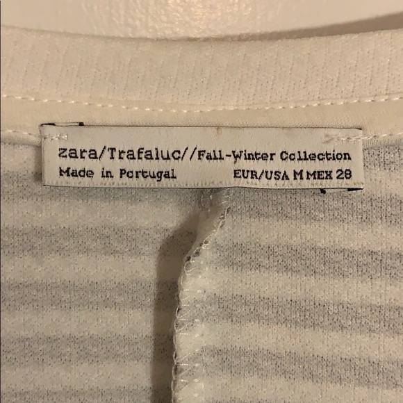 ZARA striped V neck semi cropped top size M - Picture 3 of 5